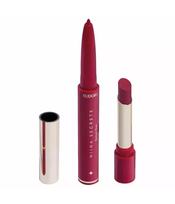  Eudora Batom Niina Secrets Duo Perfect Match Rosa