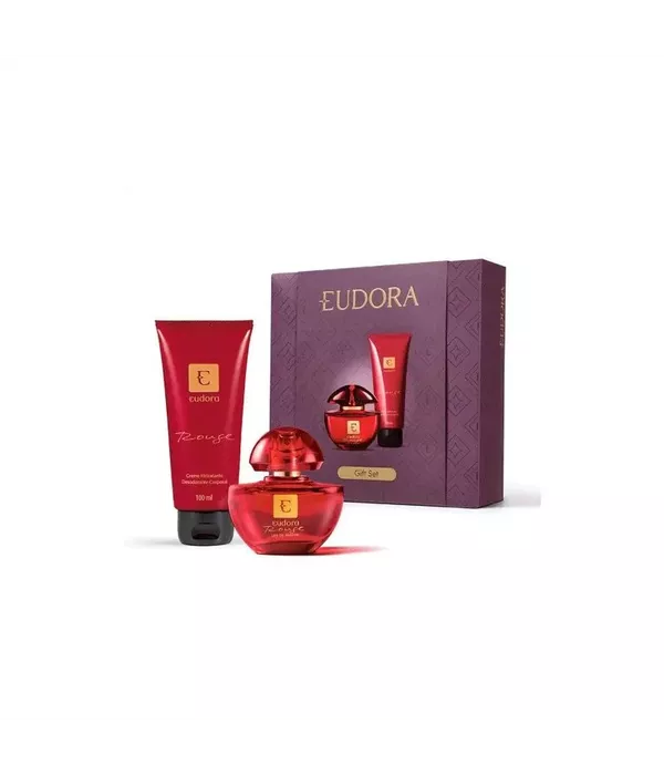 Eudora miniatura Rouge Perfume Feminino Eau de Parfum+ Creme Hidratante
