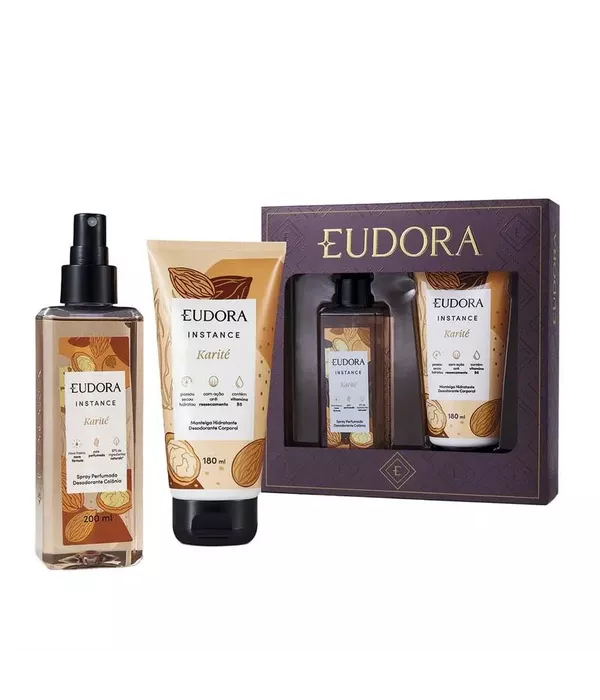 Eudora Instance Karité Hidratante Corporal 180ml + Spray Perfumado 200ml