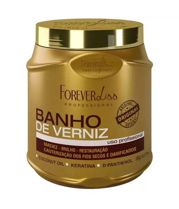 Forever Liss Banho de Verniz Brilho Hidratante - Máscara Capilar 1Kg