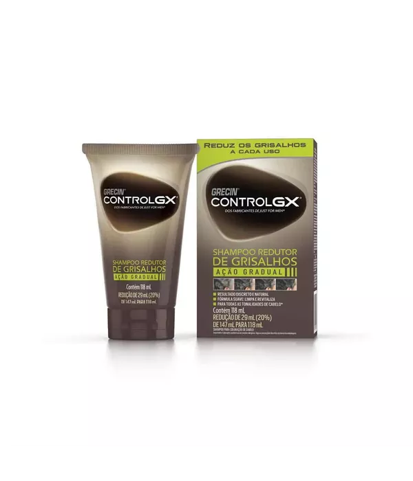 Grecin Control GX Shampoo Redutor de Grisalhos 118ml