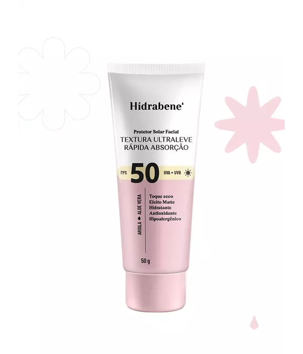 Hidrabene Protetor solar facial FPS 50 50g 