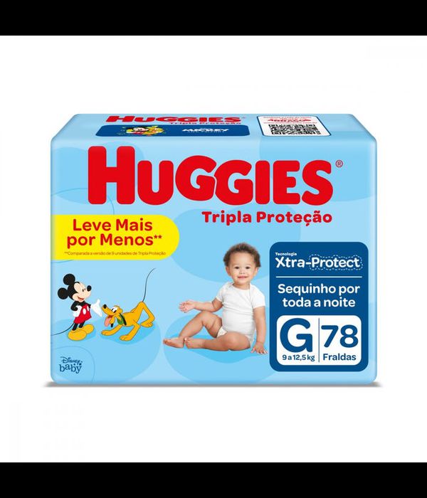 Huggies Fralda Tripla Proteção Hiper G 78un