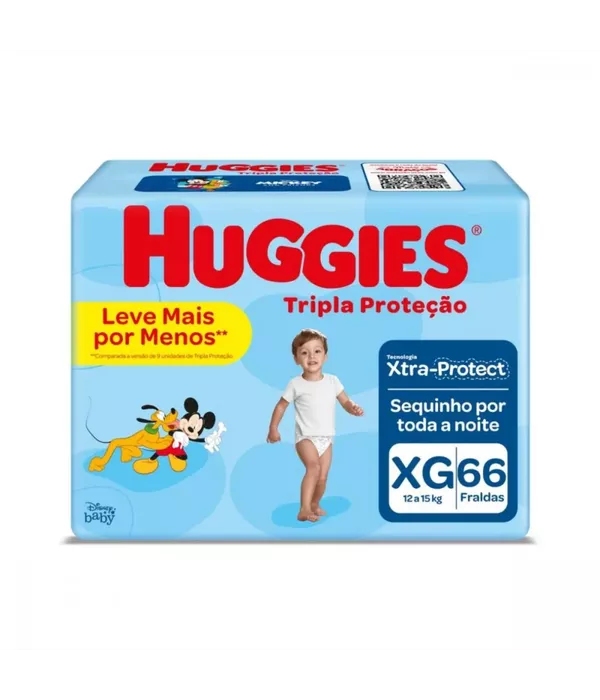 Huggies Fralda Tripla Proteção XG 66 Unidades