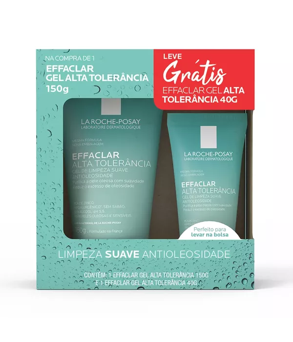 La Roche-Posay Kit Gel de Limpeza Facial Effaclar Alta Tolerância 150g + 40g