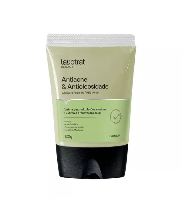 Labotrat Máscara Facial de Argila Verde Antiacne&Antioleosidade 130g