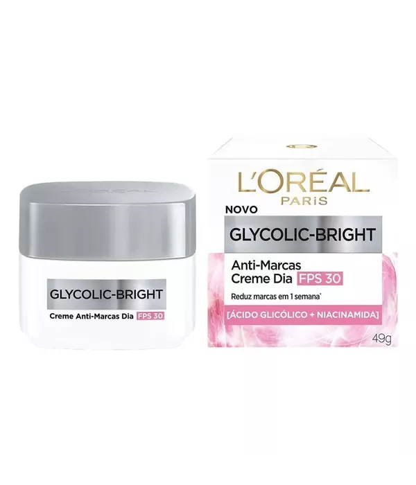 L'oréal Paris Glycolic-Bright Anti-Marcas Creme Dia FPS30 49g