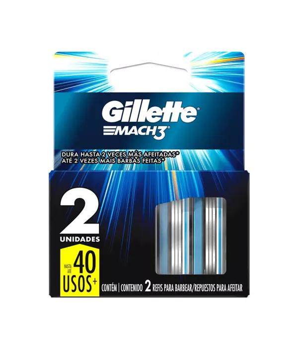 Gillette Mach3 Carga para Aparelho de Barbear c/ 2 Unidades