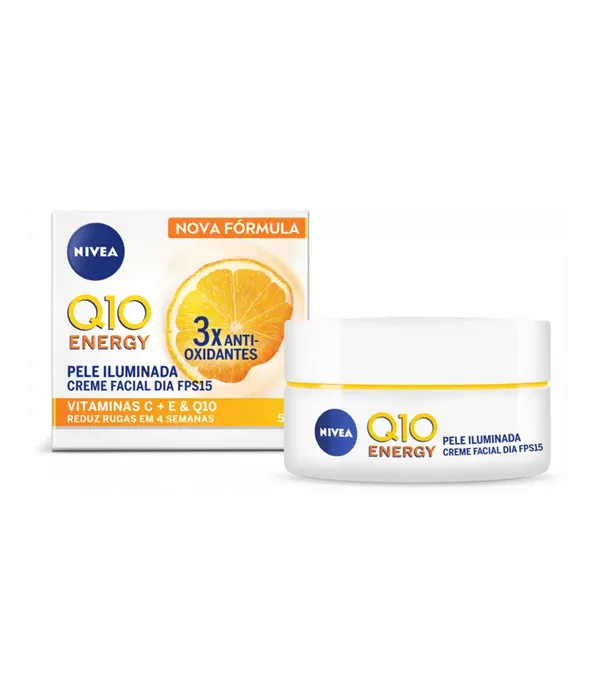 NIVEA Creme Facial Antissinais Q10 Energy Dia FPS 15 50g