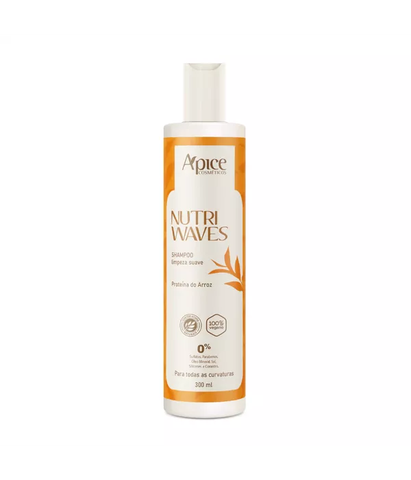 Apice Cosméticos Nutri Waves Shampoo Limpeza Suave 300ml