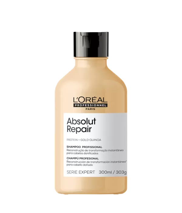 L'oréal Profissional Paris Serie Expert Shampoo 300ml Protein + Gold Quinoa 