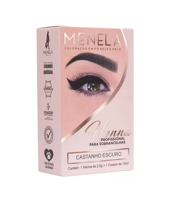Menela Henna para Sobrancelha 2,5g Castanho Escuro