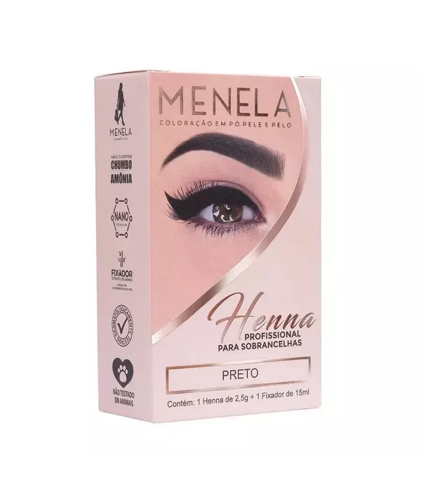 Menela Henna para Sobrancelhas 2,5g Preta