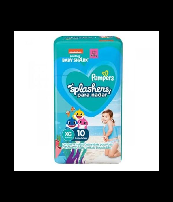 Pampers Splashers para Nadar Fralda Descartável XG (11-17kg) 10 unidades