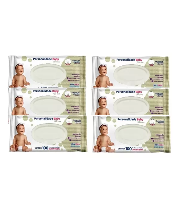 Personalidade Kit c/6 Toalhas Umedecidas 