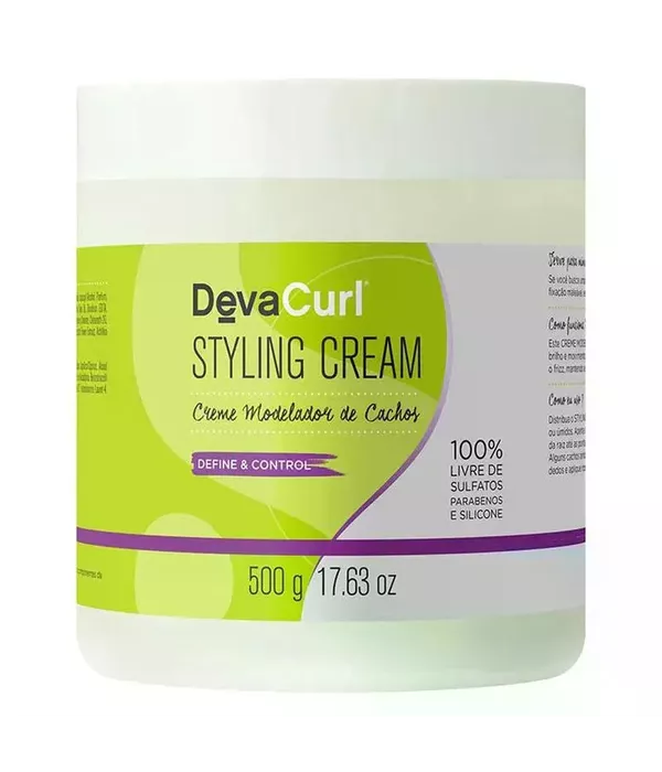 Deva Curl Styling Cream Creme Modelador de Cachos Define&Control 500g