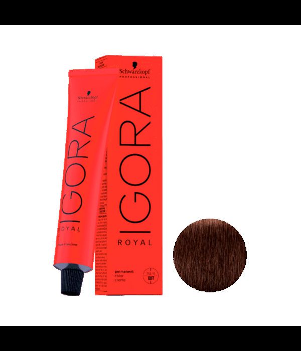 Igora Royal Coloração Creme Permanente 5-7 Castanho Claro Cobre 60g