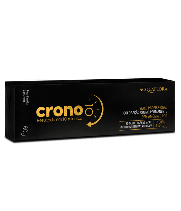 Acquaflora Crono 10 Coloração Creme Permanente 1.0 Preto 60g