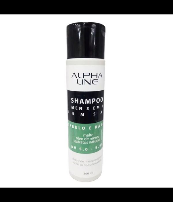Alpha Line Shampoo Men 3 em 1 300ml