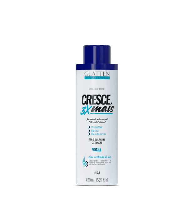 Glatten Condicionador Cresce 3x Mais 450ml