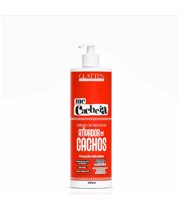 Glatten Me Cacheia Creme de Pentear Ativador de Cachos 500ml