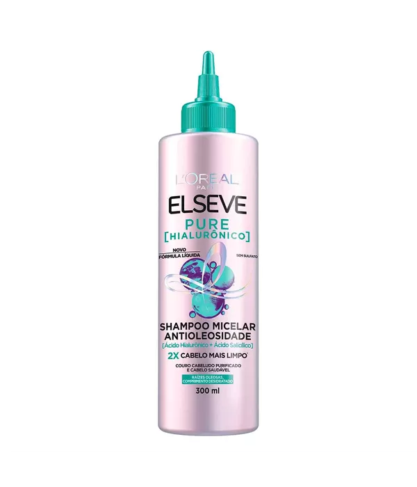 Shampoo Micelar L'Oréal Paris Elseve Pure Hialurônico 300mL