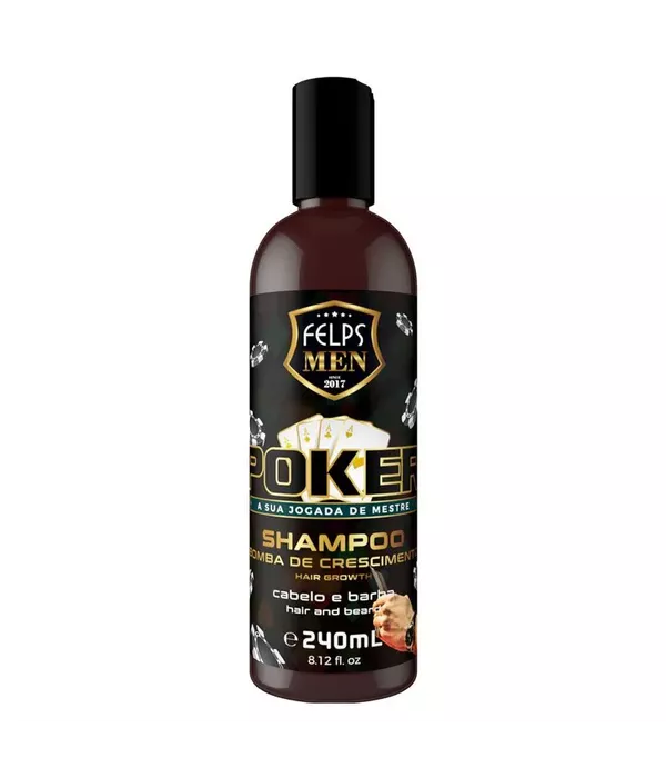 Felps Men Poker Shampoo para Cabelo e Barba 240ml