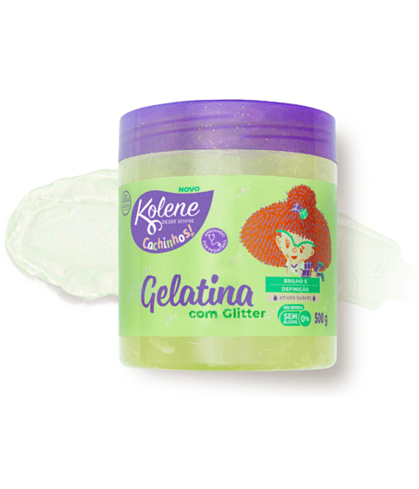 Kolene Cachinhos Gelatina com Glitter 500g