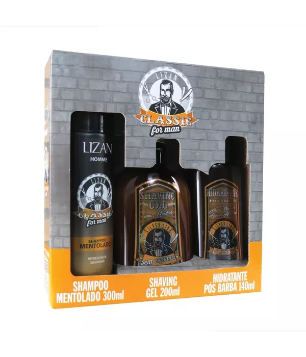 Lizan Classic Kit Barber Shop Completo para Cuidados Masculinos