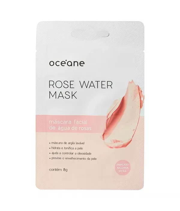 Oce'ane Máscara Facial Água de Rosas 8g