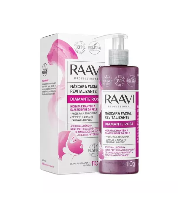 Raavi Máscara Revitalizante Diamante Rose 110g