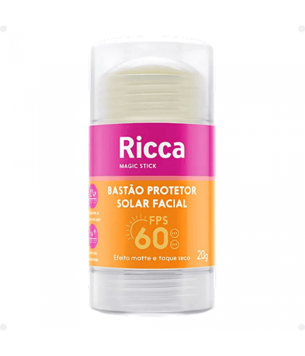 Ricca Magic Stick Bastão Protetor Solar Facial FPS60 20g