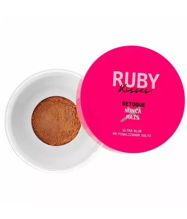 Ruby Kisses Retoque Nunca Mais Ultra Blur Pó Finalizador Solto Cor Deep 8.8g