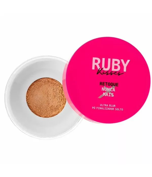 Ruby Kisses Retoque Nunca mais Ultra Blur Pó Finalizador Solto Cor Tan 8.8g