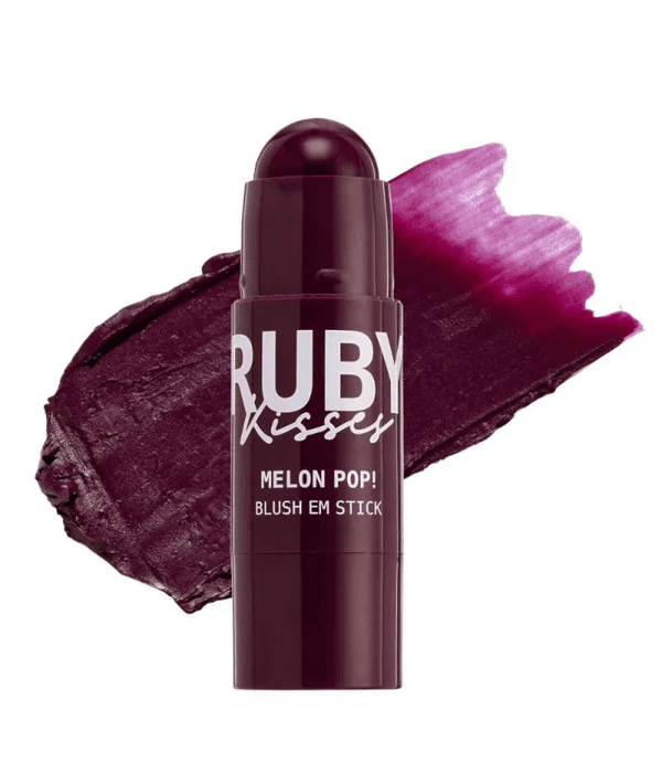 Ruby Kisses Melon Pop! Blush em Stick Cor 04 Plum Pop 5g
