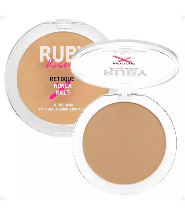Ruby Kisses Retoque Nunca Mais Ultra Blur Pó Finalizador Compacto Cor Medium 9g