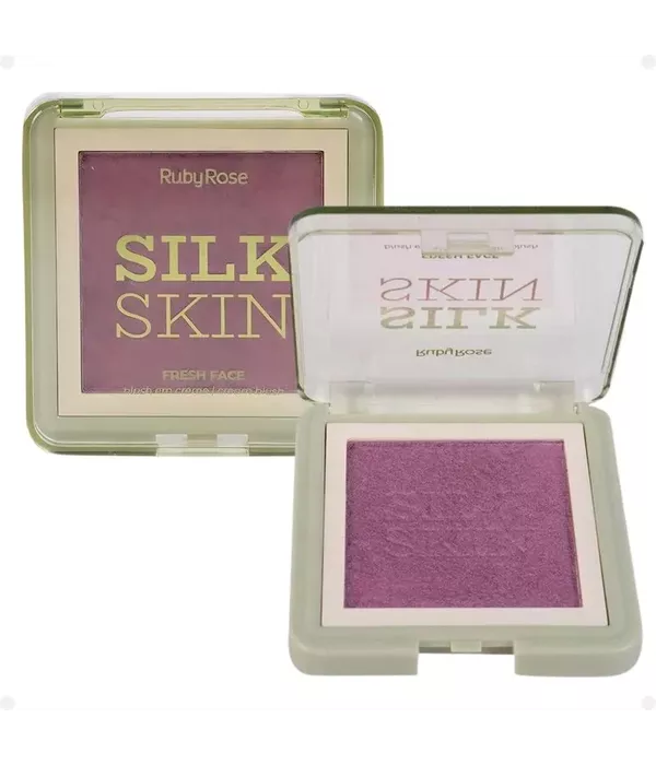 Ruby Rose Silk Skin Blush em Creme Fresh Face Cor: Plum petal