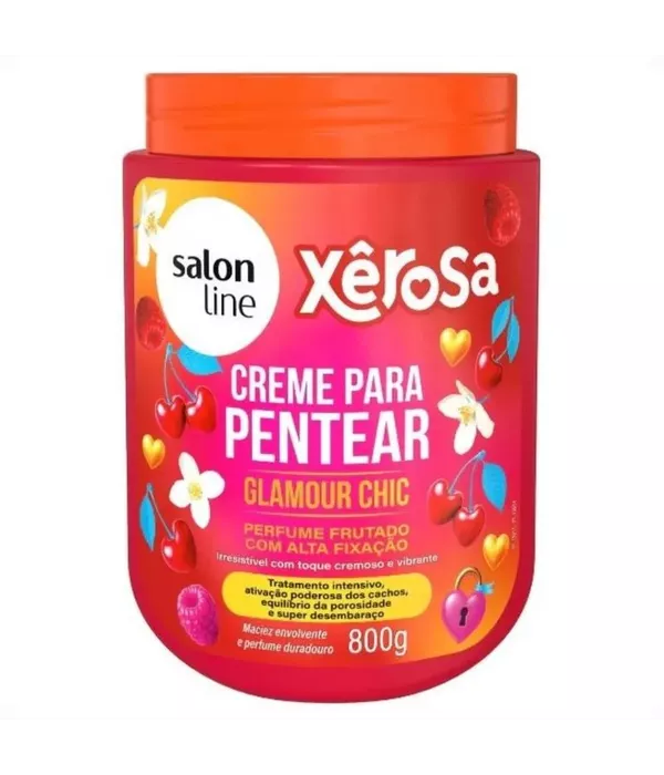Salon Line Creme Para Pentear Xêrosa Glamour Chic 800g