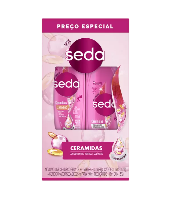 Seda Kit Ceramidas Shampoo 300ml + Condicionador 190ml