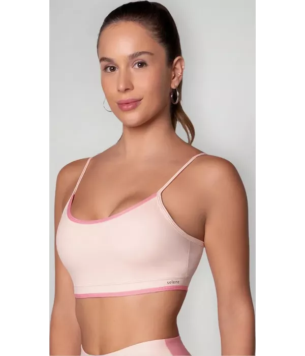 Selene Top Com Bojo Rosa Claro G