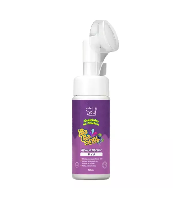 Soul Cosméticos Cheirinho de Cliclete Babasoul Mousse Micelar Uva 150ML