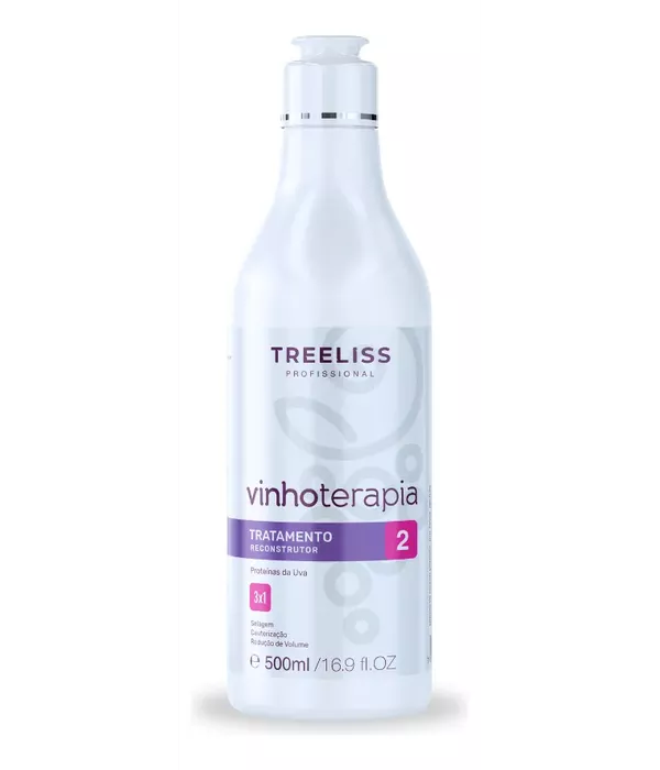 TreeLiss Vinhoterapia Progressiva Tratamento Reconstrutor 500ml Proteínas da Uva