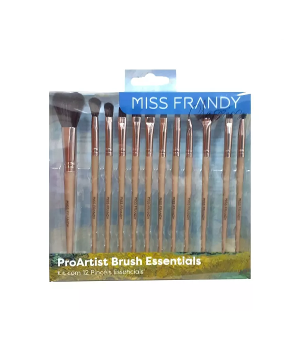 Miss Frandy Kit com 12 pincéis Brush Essentials 