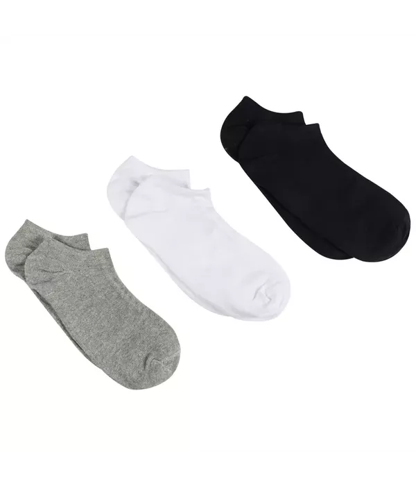 Rafa Parize Kit 3 Meias Confort Invisíveis Preto/Mescla/Branco - 33-38