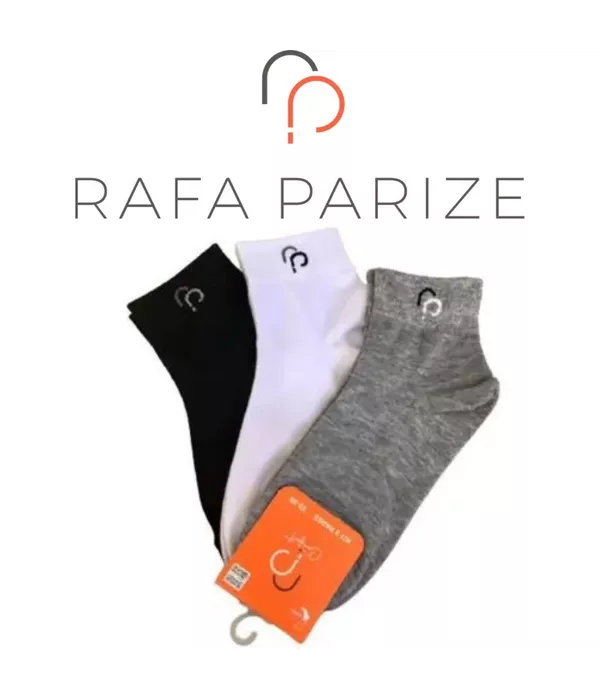 Rafa Parize Kit com 3 Pares de Meias Confort 39-43 cano curto