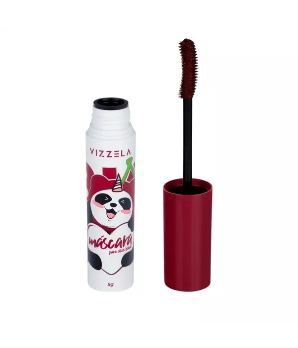 Vizzela Máscara para Cílios Big No Panda Cherry Bordô 5g