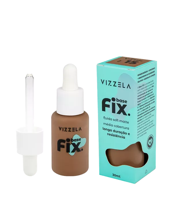 Vizzela Base Fix Fluida Soft Matte 30ml Cor15