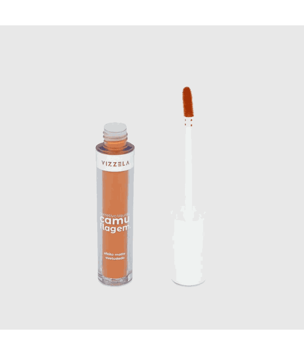 Vizzela Corretivo Efeito Matte Aveludado Camuflagem Laranja