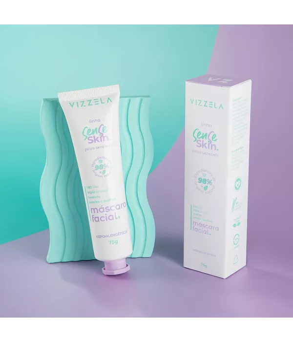 Vizzela Máscara Facial Sense Skin - Peles Sensíveis