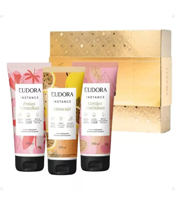 Eudora Kit Hidratante Instance c/ 3 unidades de 180ml cada
